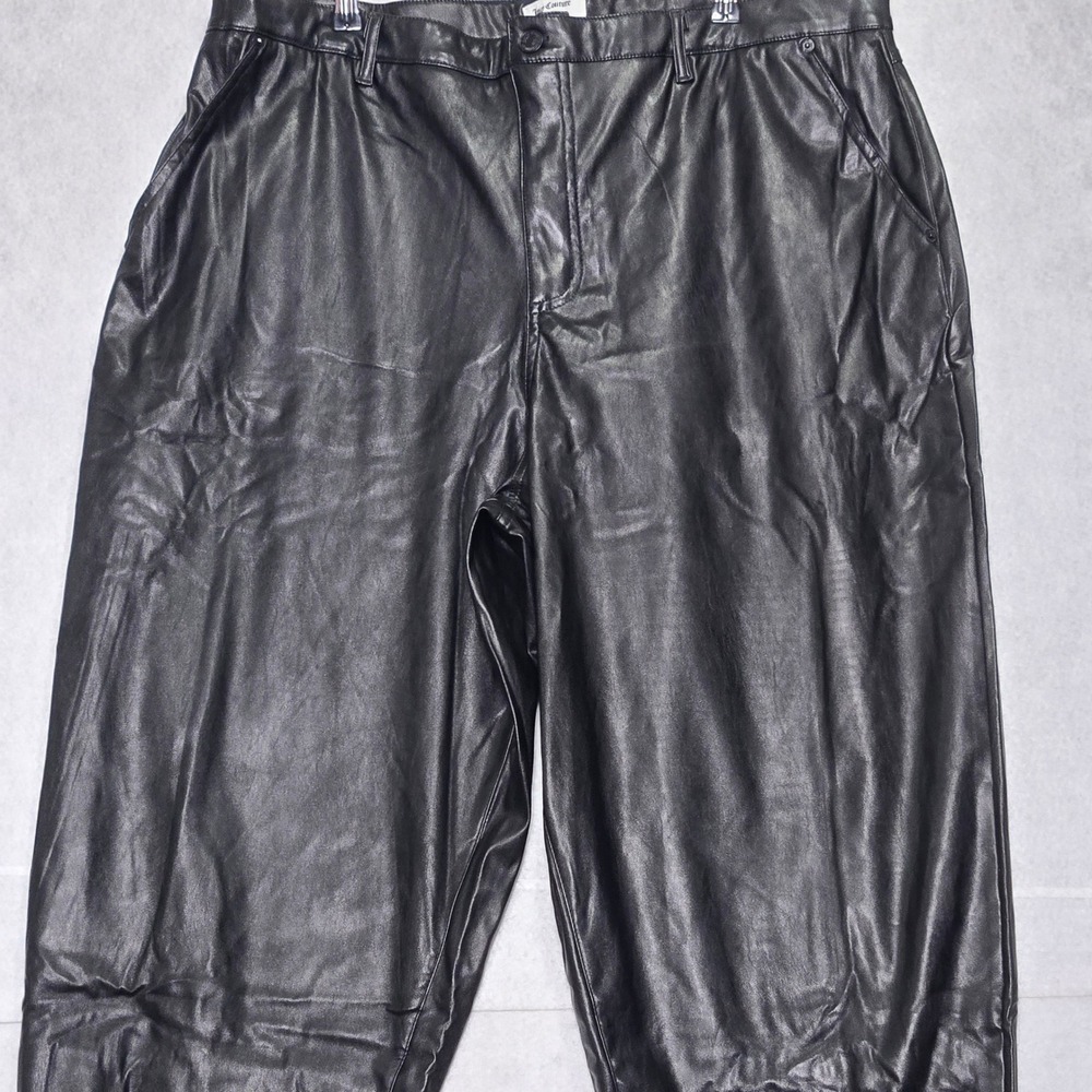 Juicy Couture Womens Faux Leather Pants Black JC299B RRLP Plus Size 18W NWT - Picture 2 of 8